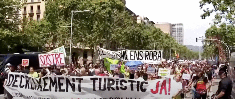 Protests over over tourism in Europe 2025